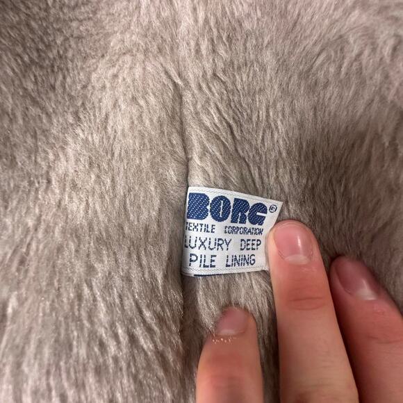 Vintage 80’s Botany 500 Luxury Deep Pile Lining Cream Trench Coat Size 40 Short - Picture 6 of 8